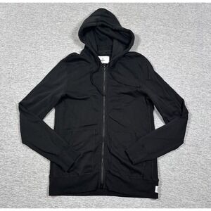 Reigning Champ Hoodie Mens Medium Black Terry Full Zip Canada Made Sweatshirt